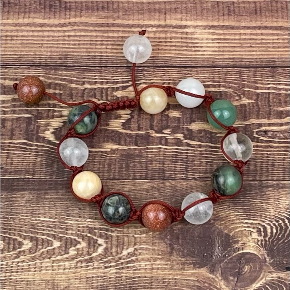 Earth & Light Spiritual Harmony Stone & Macrame Bracelet